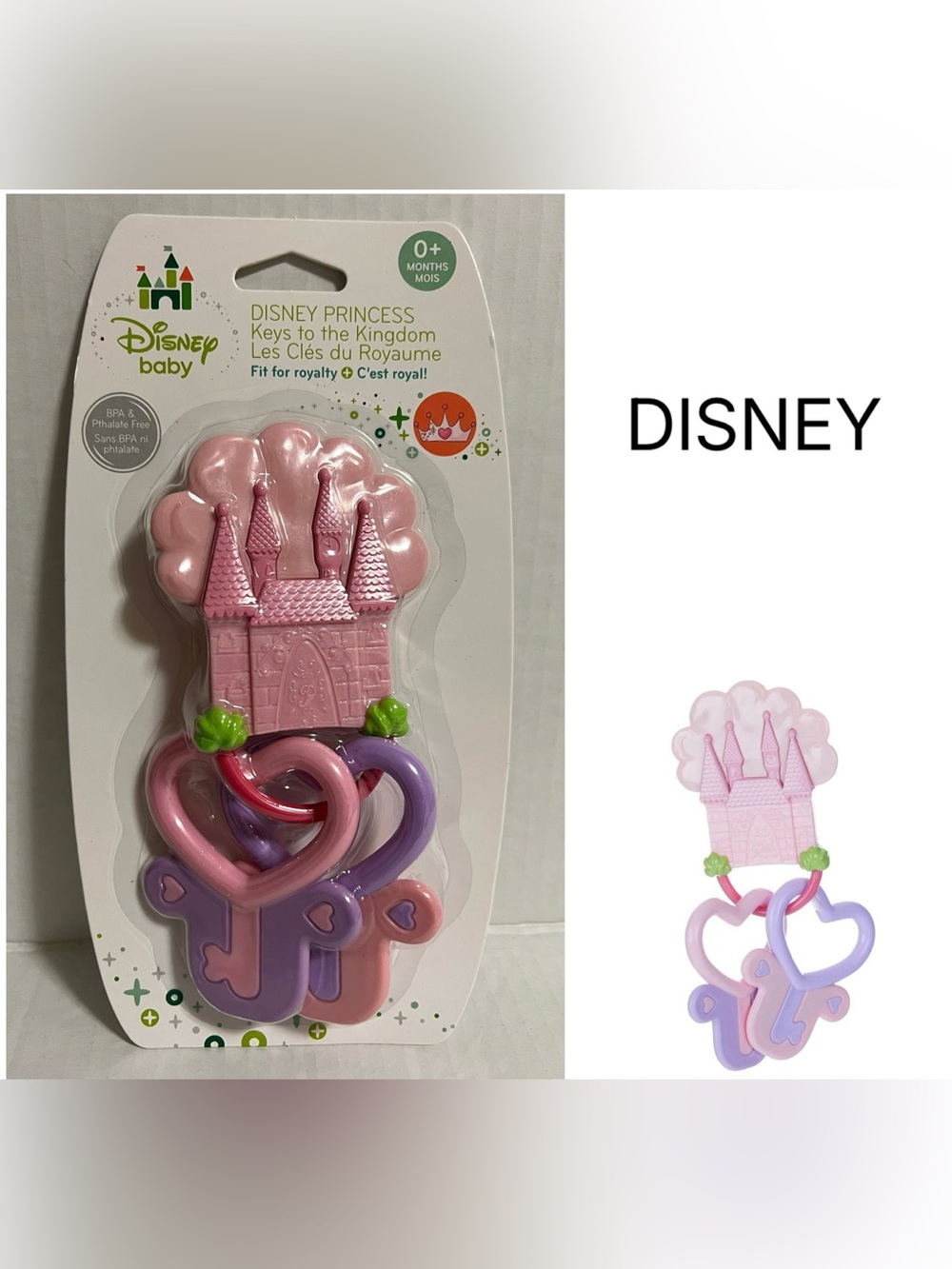 DISNEY BABY - NWT - INFANT DISNEY PRINCESS KEYS TO THE KINGDOM TEETHER TOY